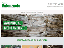 Tablet Screenshot of papeleravalenzuela.com